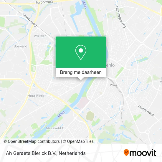 Ah Geraets Blerick B.V. kaart