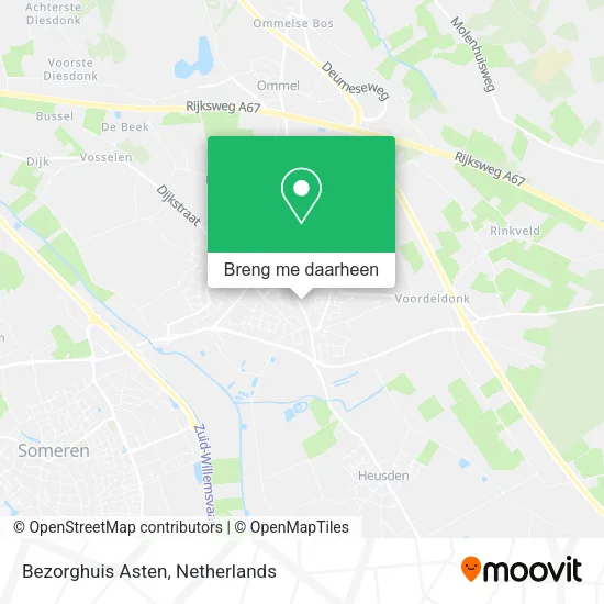 Bezorghuis Asten kaart