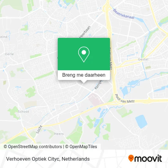Verhoeven Optiek Cityc kaart