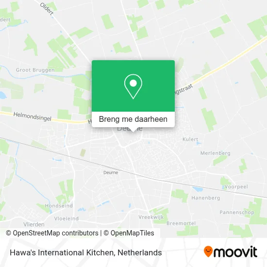 Hawa's International Kitchen kaart