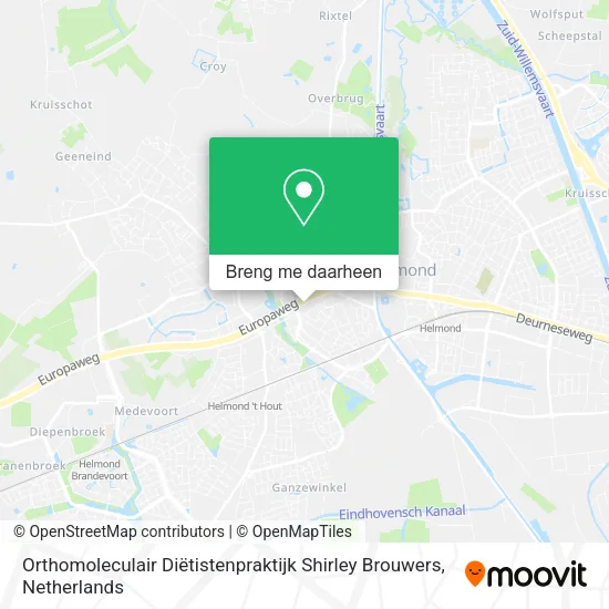 Orthomoleculair Diëtistenpraktijk Shirley Brouwers kaart
