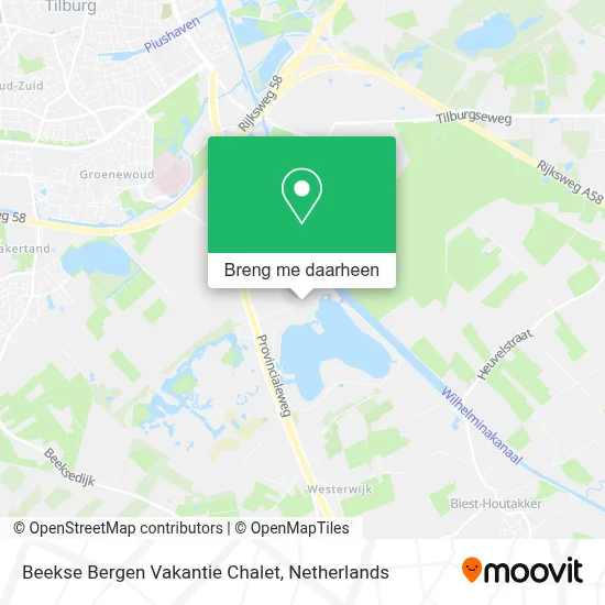 Beekse Bergen Vakantie Chalet kaart