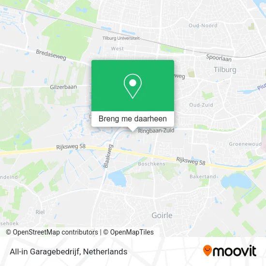 All-in Garagebedrijf kaart