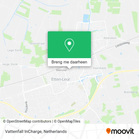 Vattenfall InCharge kaart