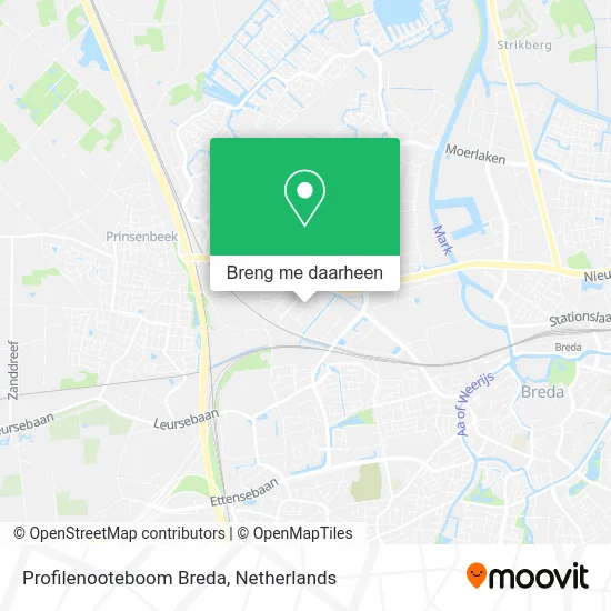 Profilenooteboom Breda kaart