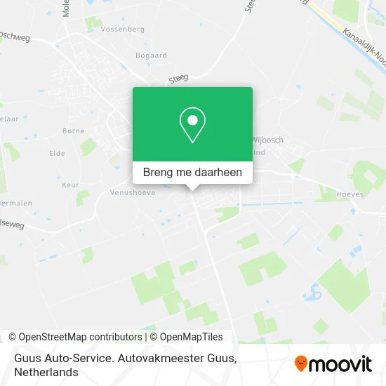 Guus Auto-Service. Autovakmeester Guus kaart