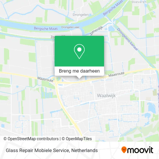 Glass Repair Mobiele Service kaart
