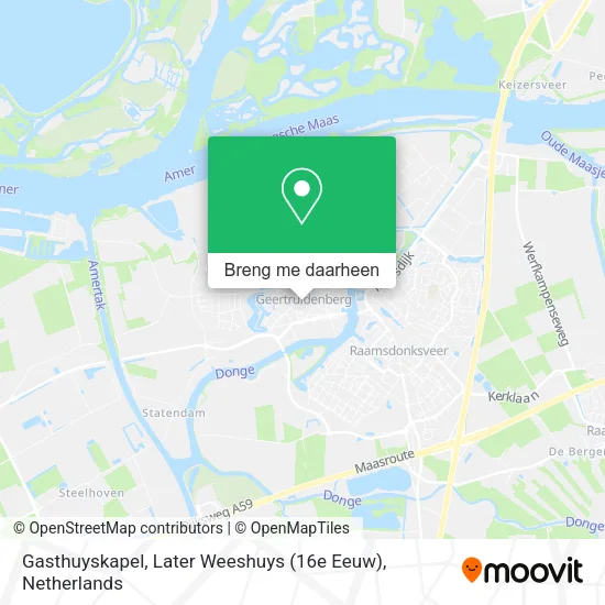 Gasthuyskapel, Later Weeshuys (16e Eeuw) kaart