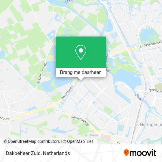 Dakbeheer Zuid kaart