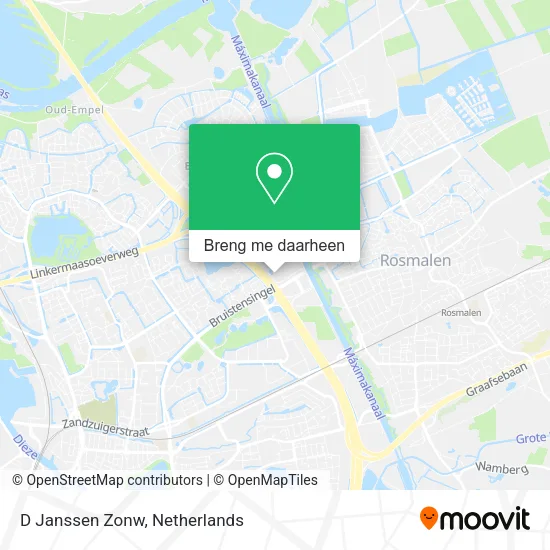 D Janssen Zonw kaart