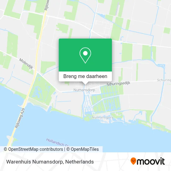Warenhuis Numansdorp kaart