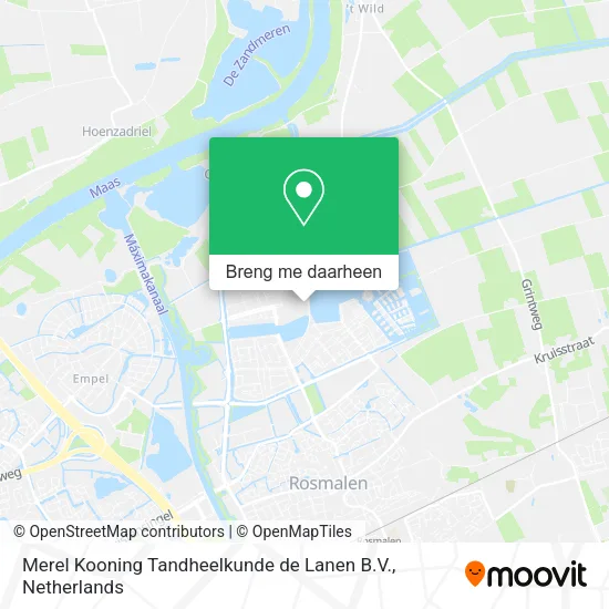 Merel Kooning Tandheelkunde de Lanen B.V. kaart