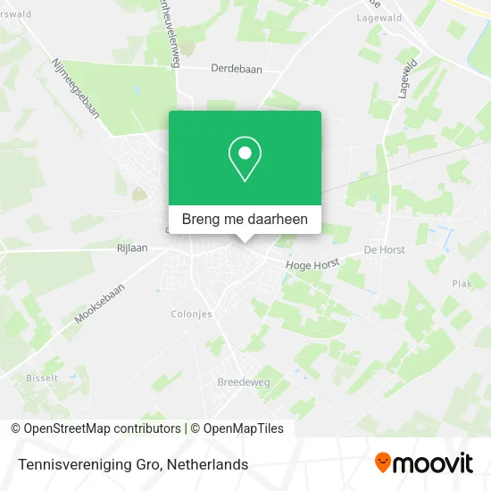 Tennisvereniging Gro kaart