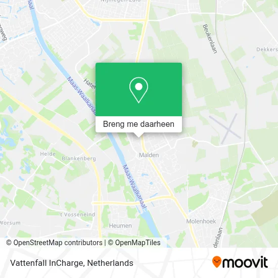 Vattenfall InCharge kaart