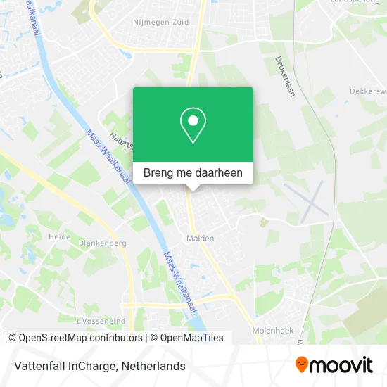 Vattenfall InCharge kaart