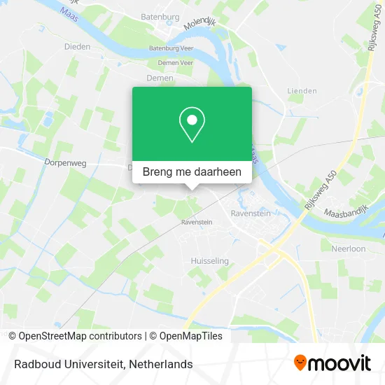 Radboud Universiteit kaart