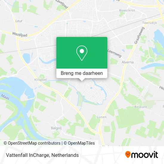Vattenfall InCharge kaart