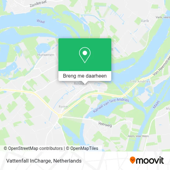 Vattenfall InCharge kaart