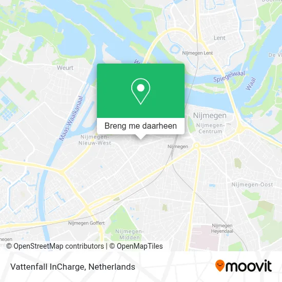 Vattenfall InCharge kaart