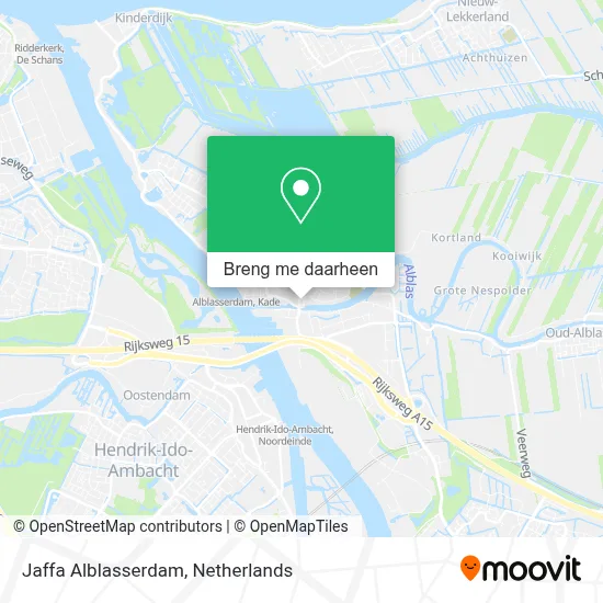 Jaffa Alblasserdam kaart