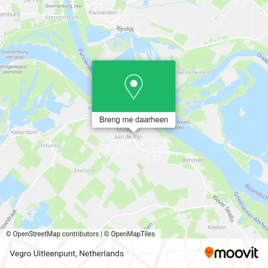 Vegro Uitleenpunt kaart
