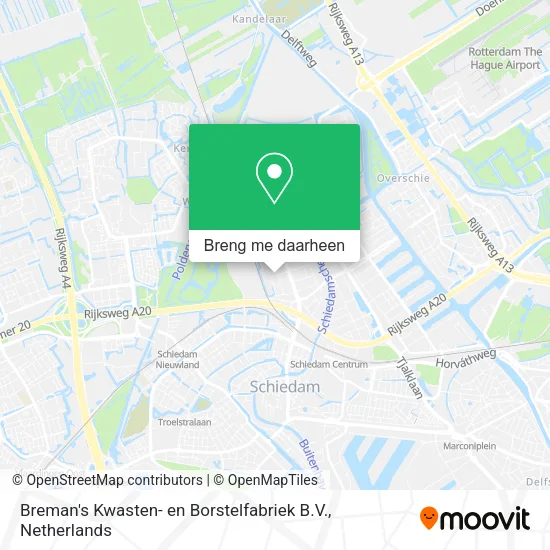 Breman's Kwasten- en Borstelfabriek B.V. kaart
