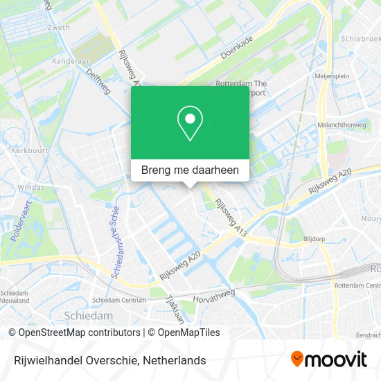 Rijwielhandel Overschie kaart