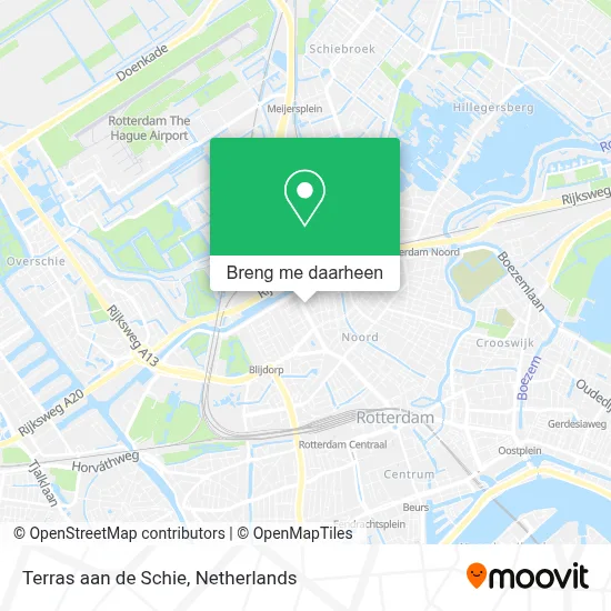 Terras aan de Schie kaart