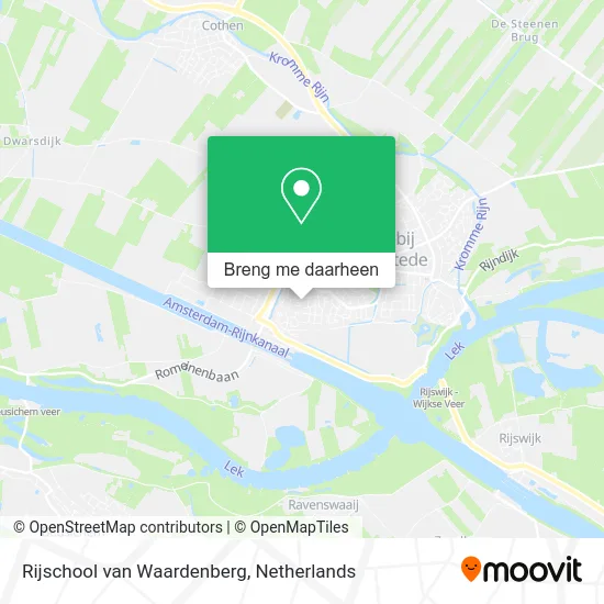 Rijschool van Waardenberg kaart