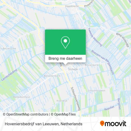 Hoveniersbedrijf van Leeuwen kaart