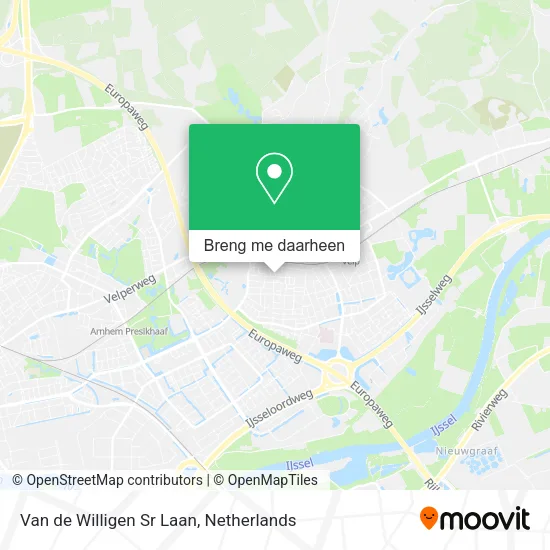 Van de Willigen Sr Laan kaart