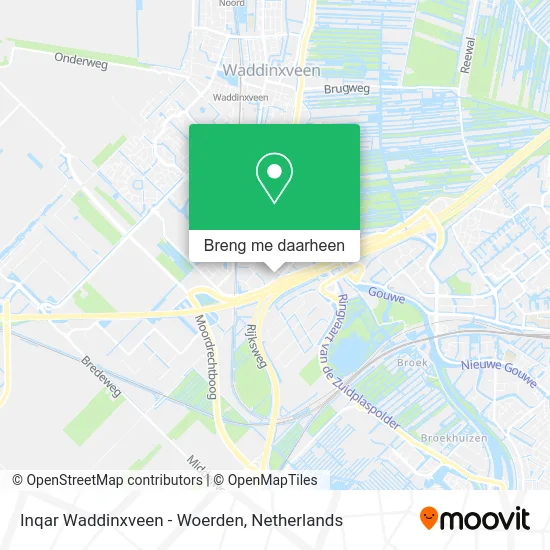 Inqar Waddinxveen - Woerden kaart