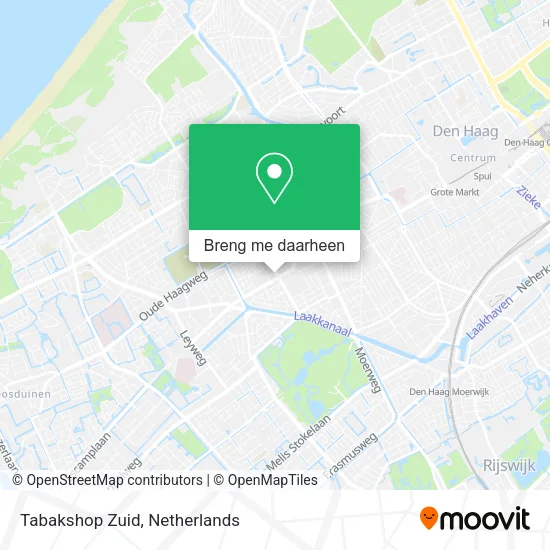 Tabakshop Zuid kaart