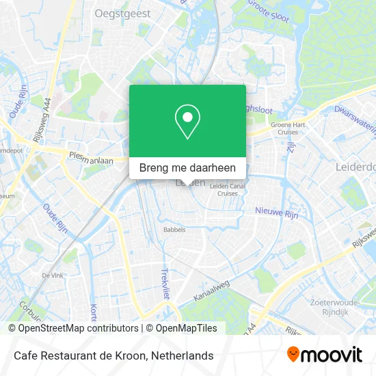 Cafe Restaurant de Kroon kaart