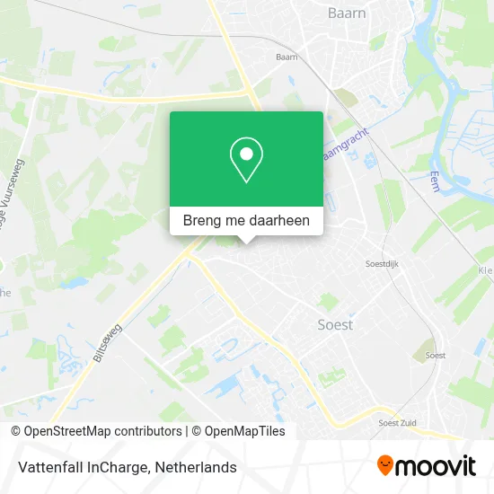 Vattenfall InCharge kaart