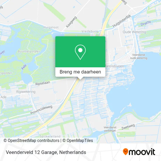 Veenderveld 12 Garage kaart