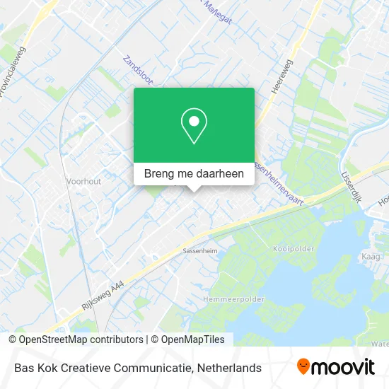 Bas Kok Creatieve Communicatie kaart