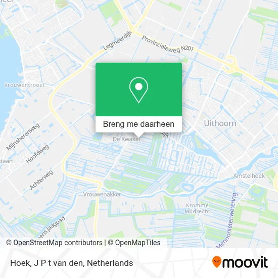 Hoek, J P t van den kaart