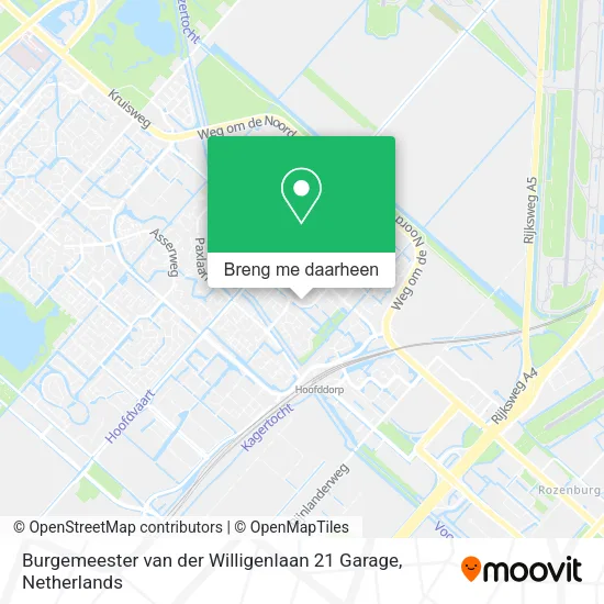 Burgemeester van der Willigenlaan 21 Garage kaart