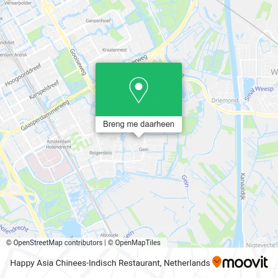 Happy Asia Chinees-Indisch Restaurant kaart