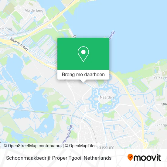 Schoonmaakbedrijf Proper Tgooi kaart