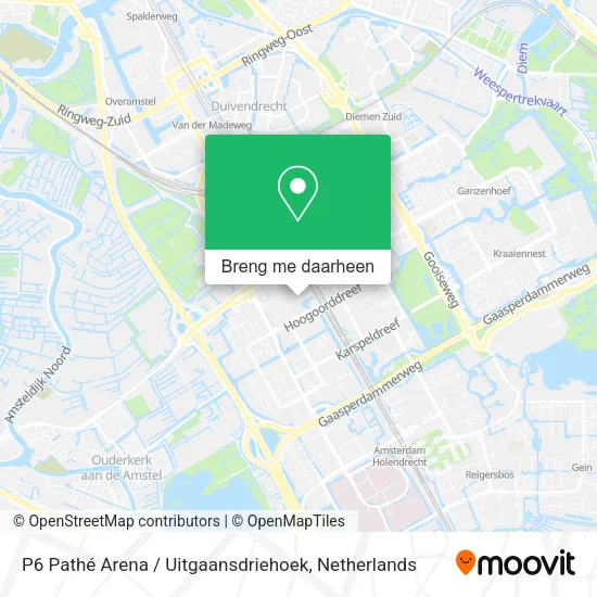 P6 Pathé Arena / Uitgaansdriehoek kaart