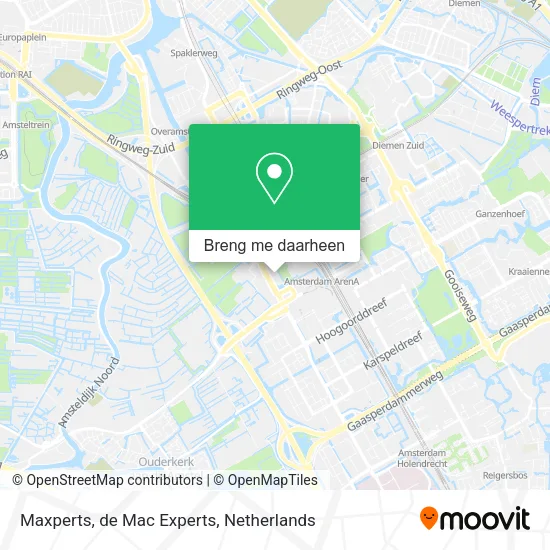 Maxperts, de Mac Experts kaart