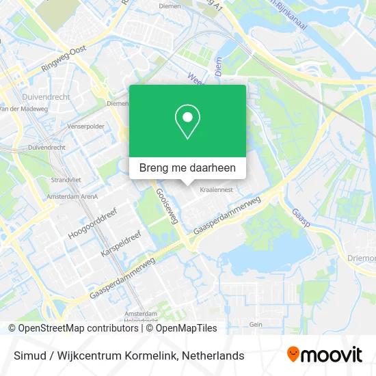 Simud / Wijkcentrum Kormelink kaart