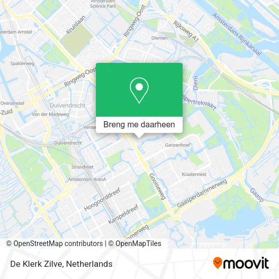 De Klerk Zilve kaart