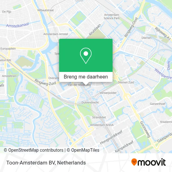 Toon-Amsterdam BV kaart