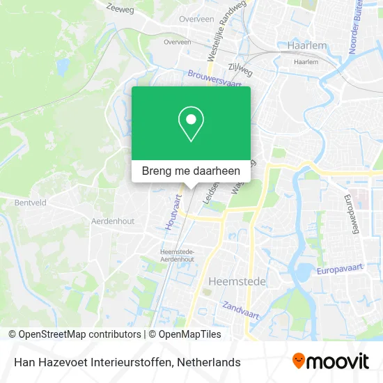 Han Hazevoet Interieurstoffen kaart
