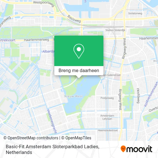 Basic-Fit Amsterdam Sloterparkbad Ladies kaart