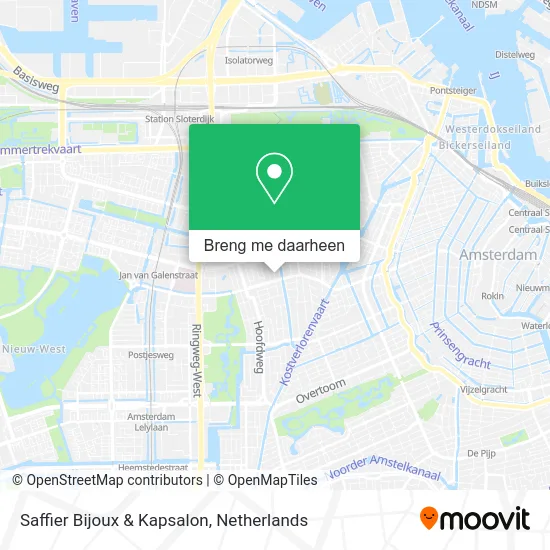 Saffier Bijoux & Kapsalon kaart