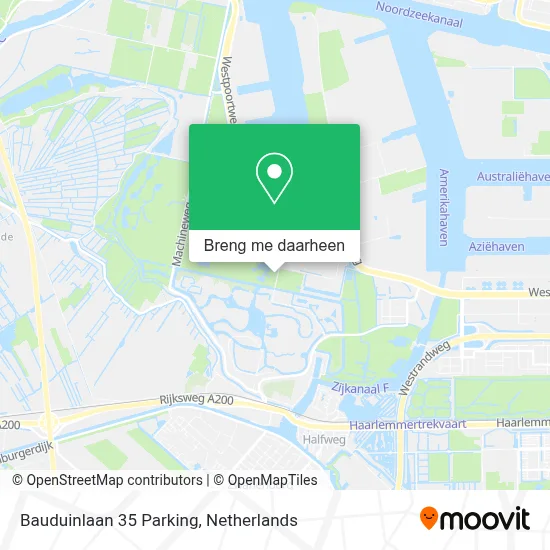 Bauduinlaan 35 Parking kaart